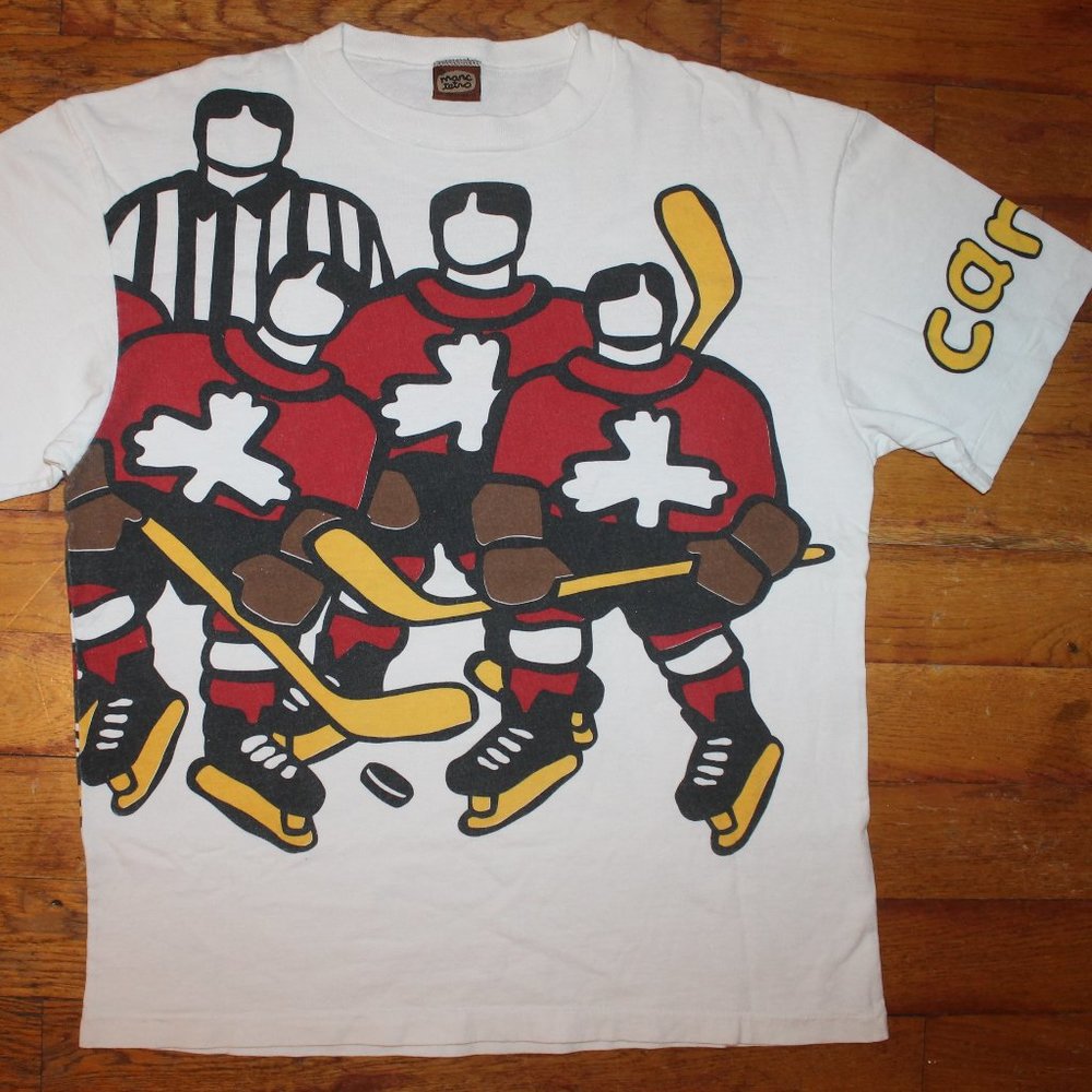 Vintage 90s Marc Tetra Team Canada "Pop Art" Shirt